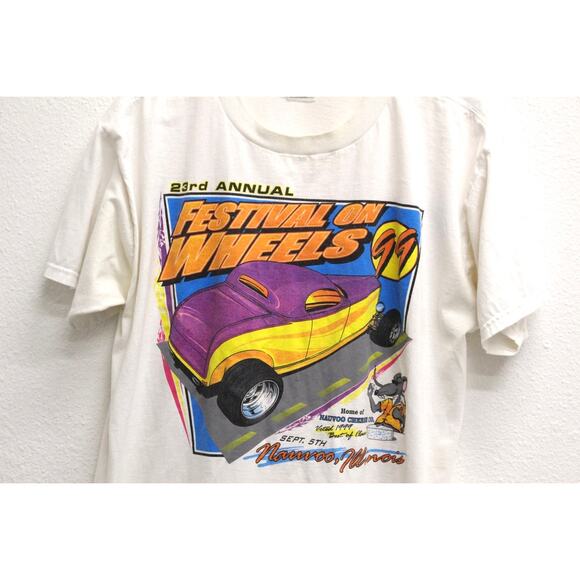 Vintage Festival On Wheels Car Show Nauvoo Illinois 1999 T Shirt XL - Picture 2 of 7